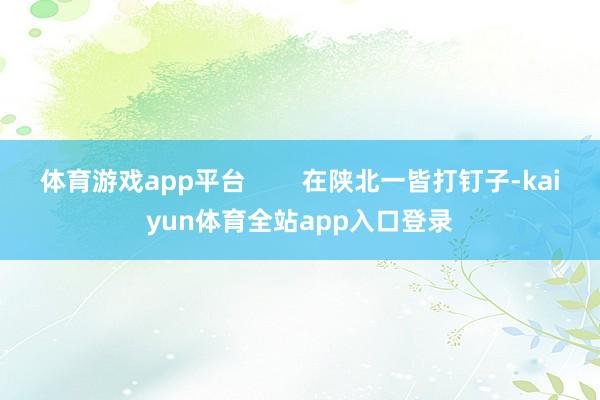 体育游戏app平台        在陕北一皆打钉子-kaiyun体育全站app入口登录